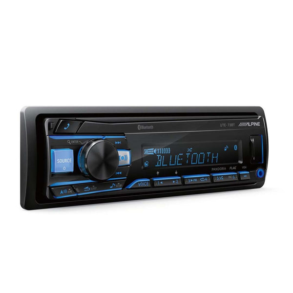 Alpine UTE-73BT, Single-DIN Digital Media Stereo w/ Bluetooth, USB