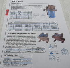 SEAS3GASKETS Marine Hardware (4 Piece Set) For SEASMP-NPT Top View Strainer