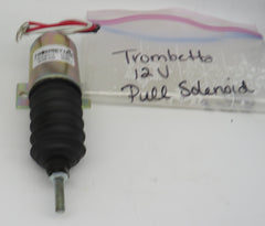 Trombetta Pull Solenoid P610B1V12 [F09514} (Replaces P610-A13V12) 12 Volt, 3 Wire (Red, White & Black) Includes Boot