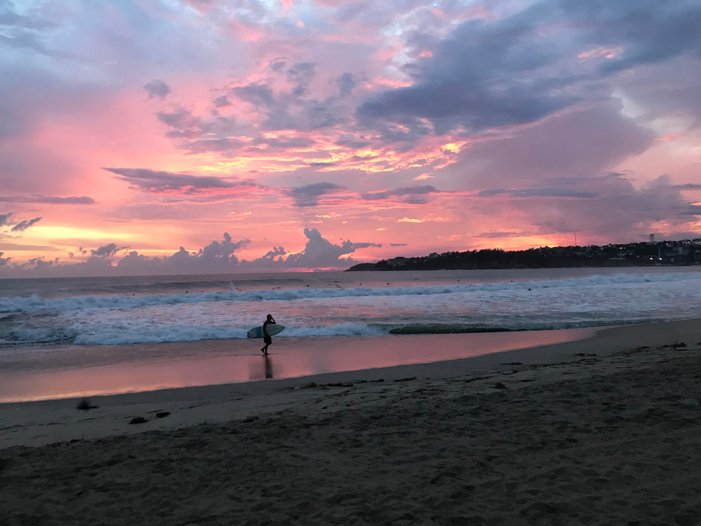 Coucher du soleil à Zicatela, Puerto Escondido