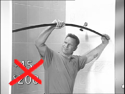 Why pay for pricey curved shower rod?