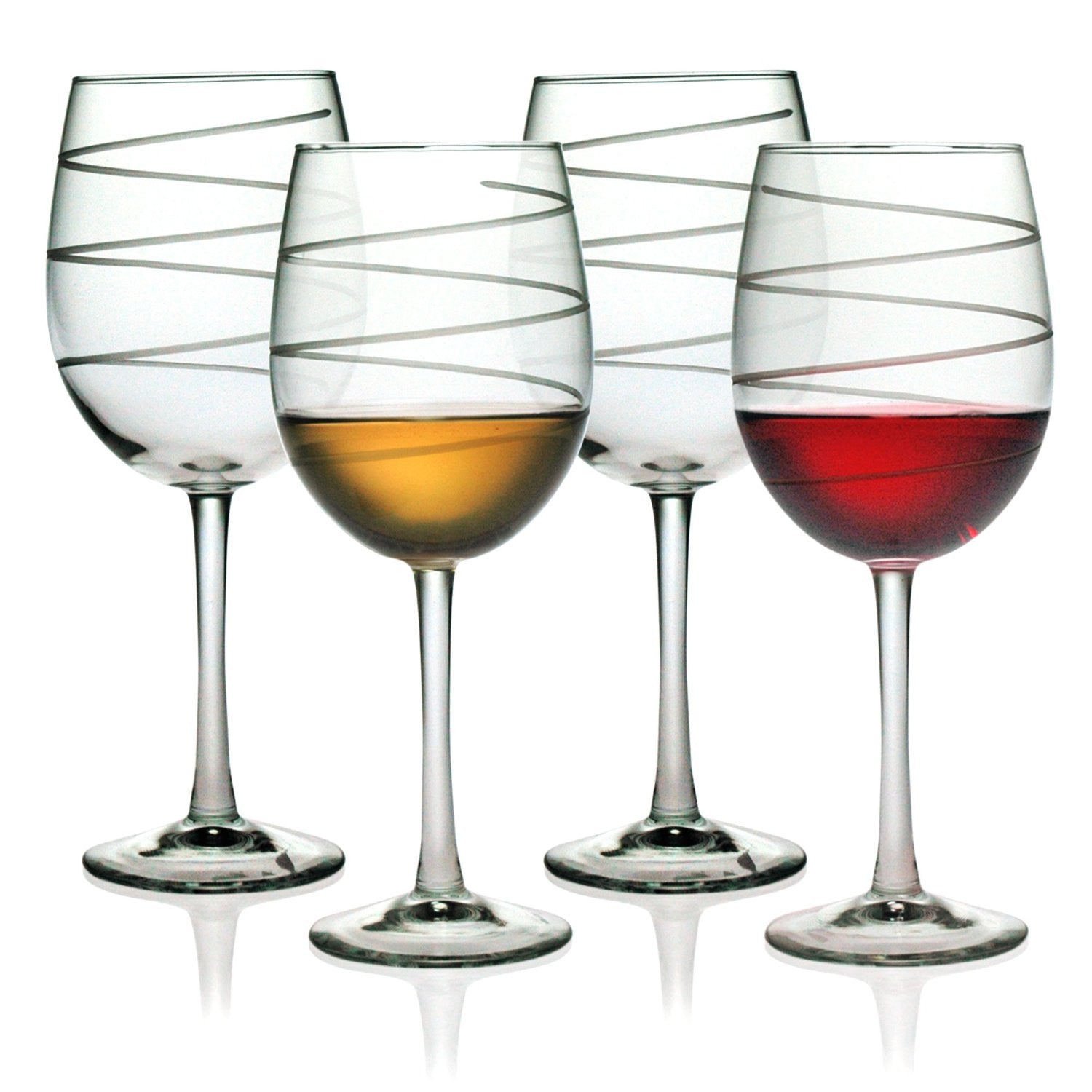 Spiral Design Wine Glasses