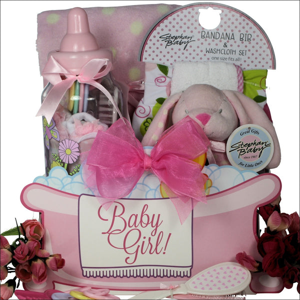 new arrival baby girl gift basket