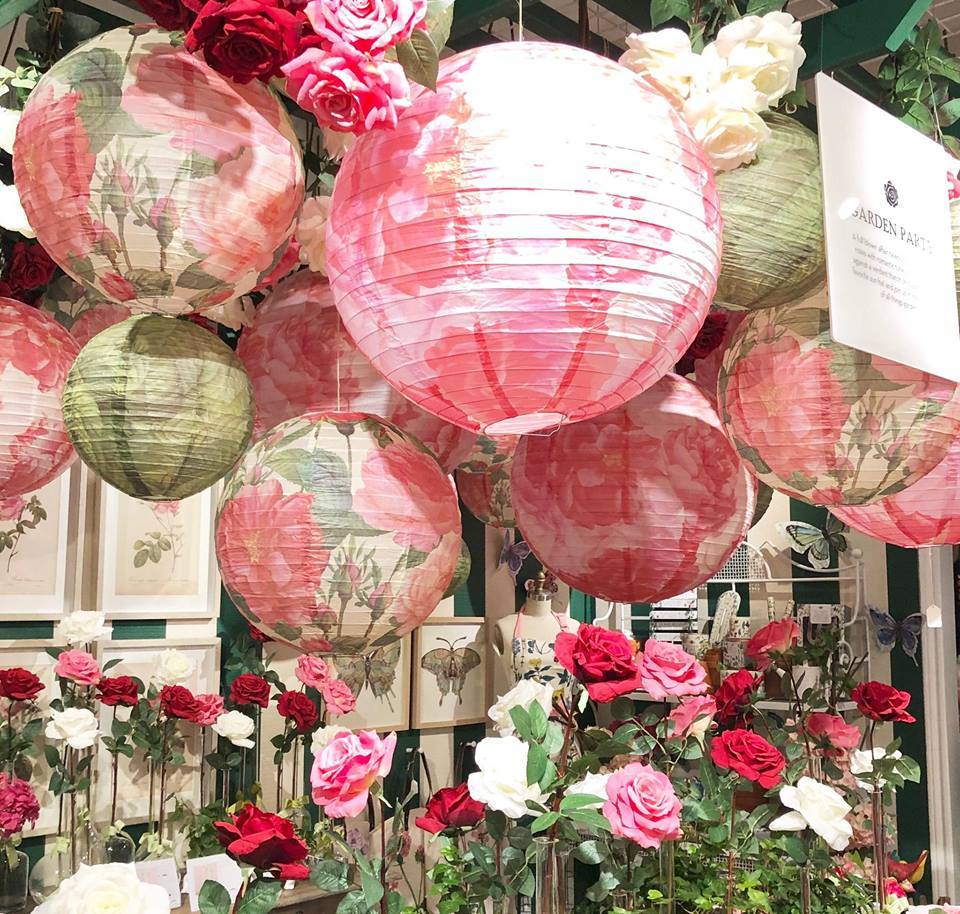 Pink paper lanterns from Two's Company