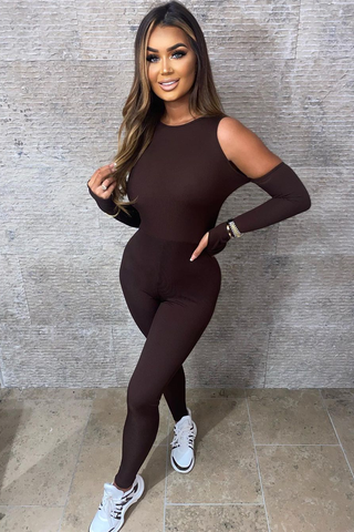 chocolate rib jumpsuit