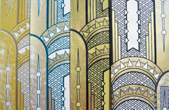 Onyx Skyline, Green & Gold