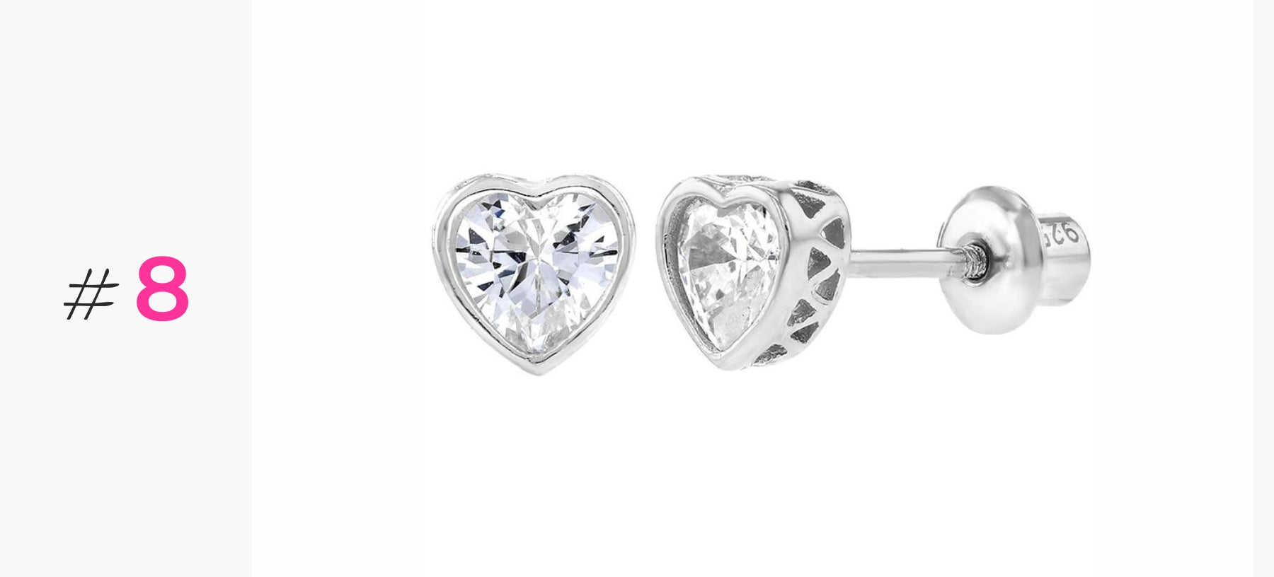 Heart Screw Back Earrings