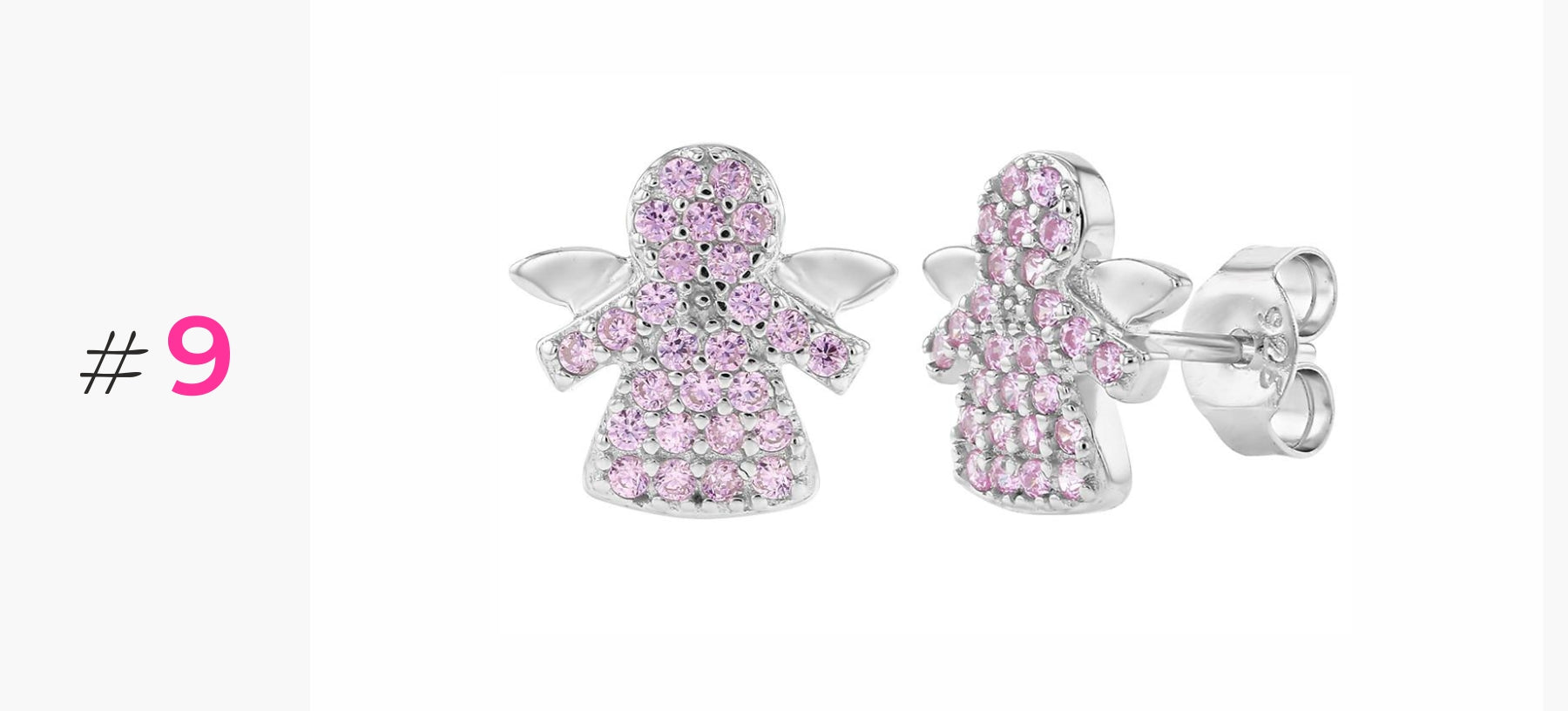 Guardian Angel Pink Earrings