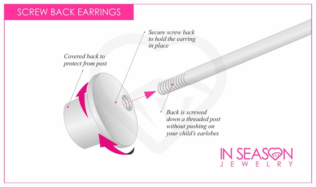 How to remove screw back earrings for children