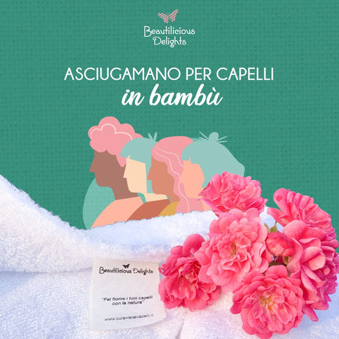 asciugamano per capelli in fibra di bambu