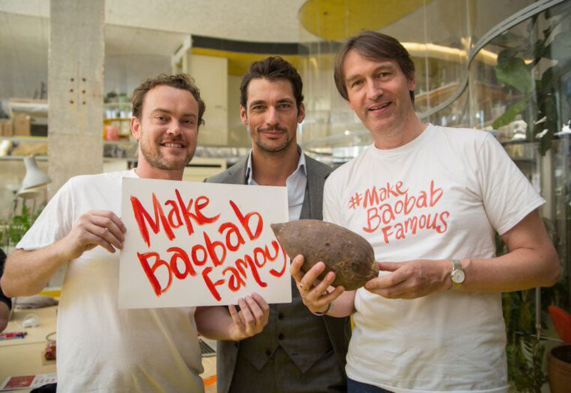 Aduna Founders Andrew Hunt & Nick Salter with David Gandy #MakeBaobabFamous