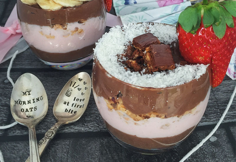 Choco-Coconut Bounty Oatmeal Parfait