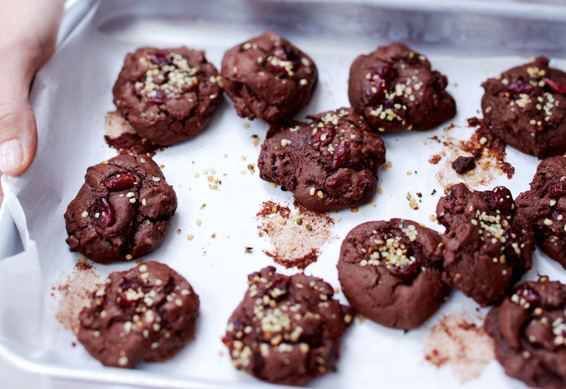 Chocolate, Cranberry and Buckwheat Cookies by Calgary Avansino