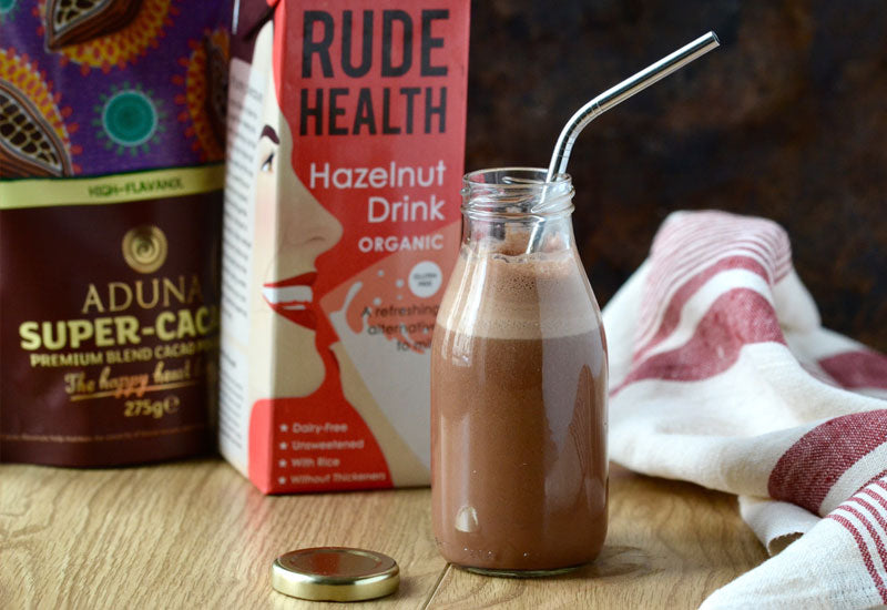 Aduna Super-Cacao Hazelnut Milk with Rude Health