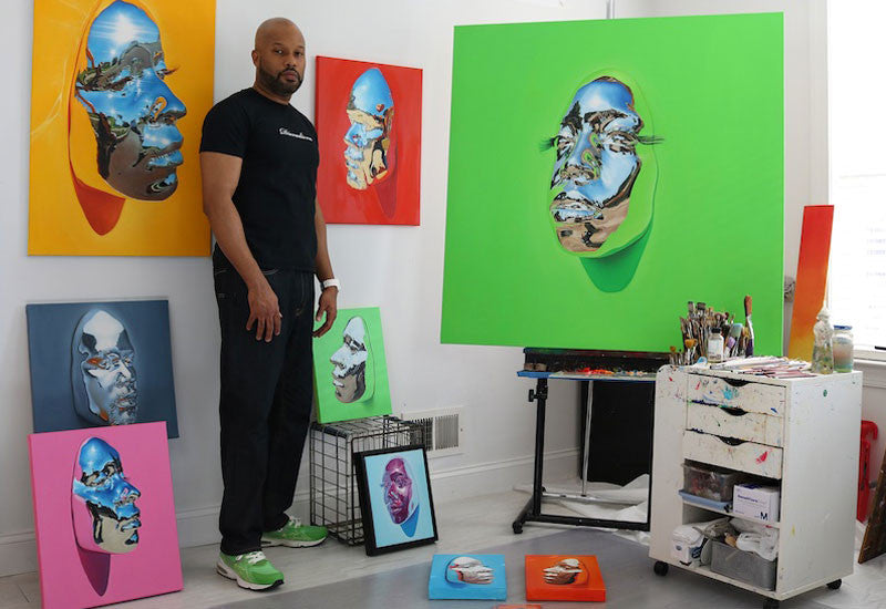 Kip Omolade in his studio