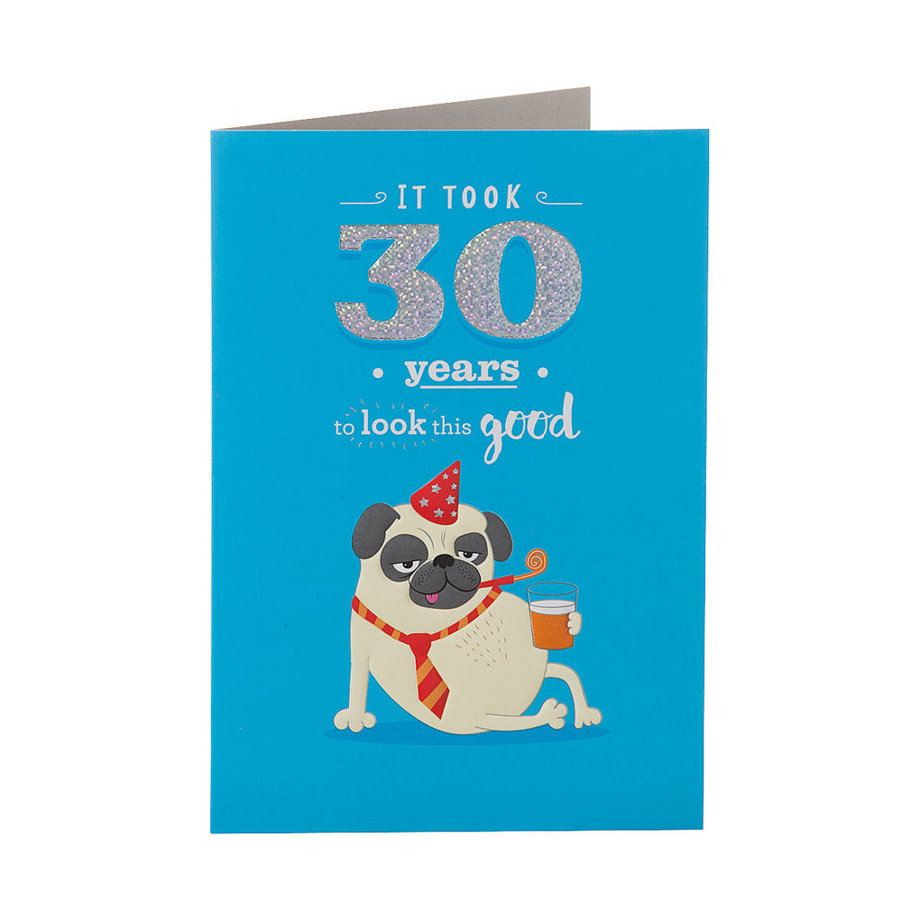 funny-drunk-pug-male-30th-birthday-card-the-reject-shop