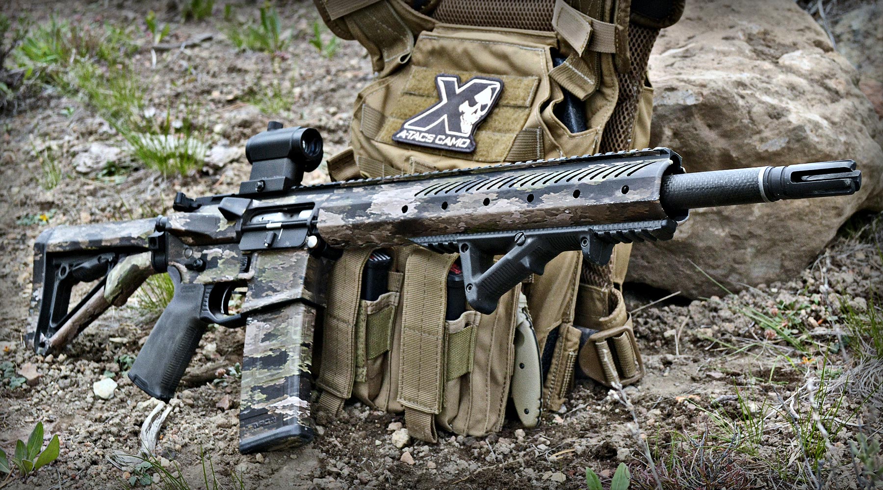 AR-15 & Tactical Gear with A-TACS iX Camo