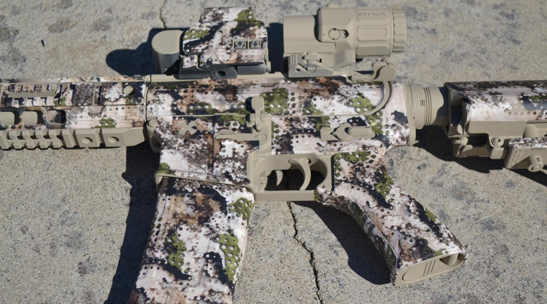 Spray-Paint and GunSkins Together for Complete Camouflage Finish