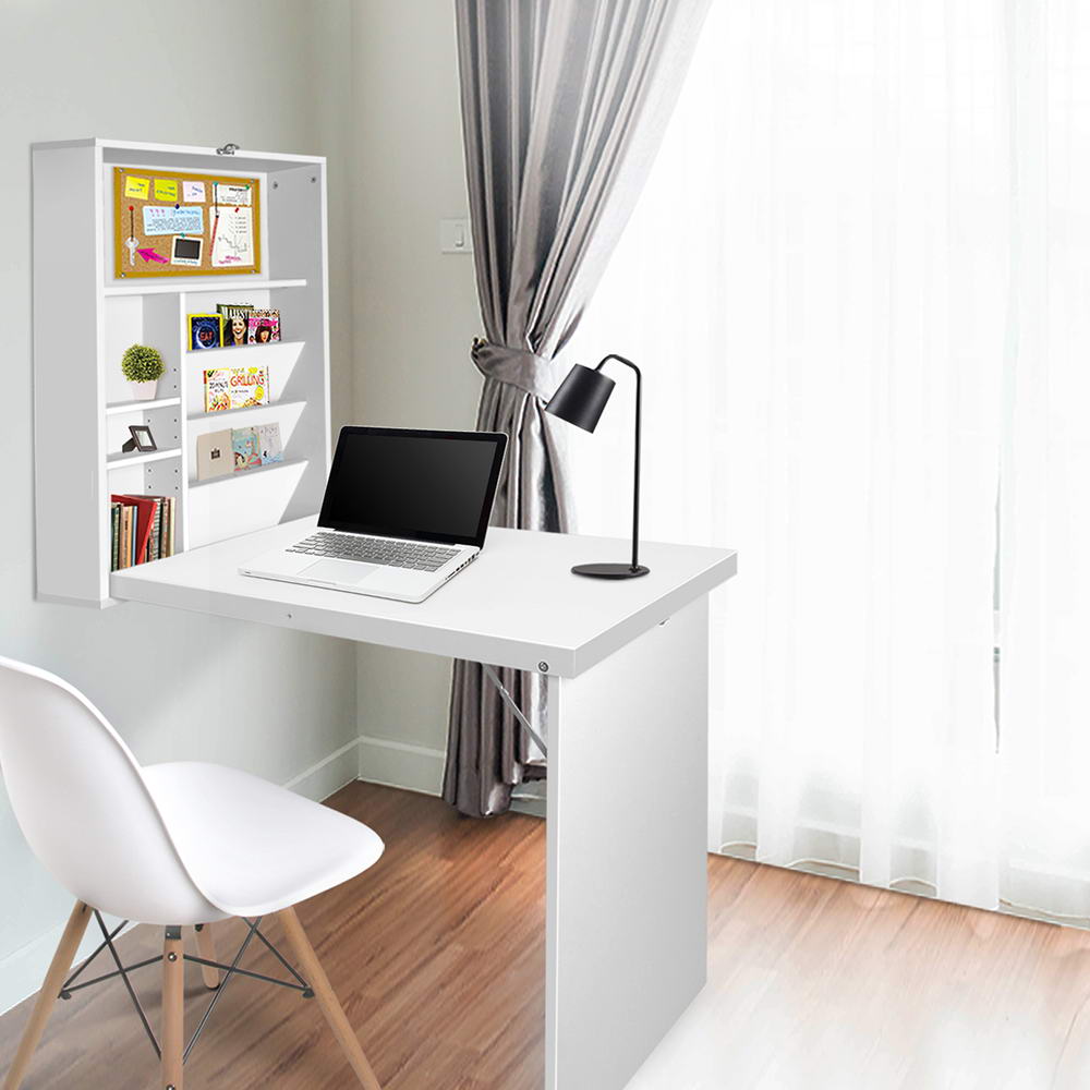 foldable desk attached to wall