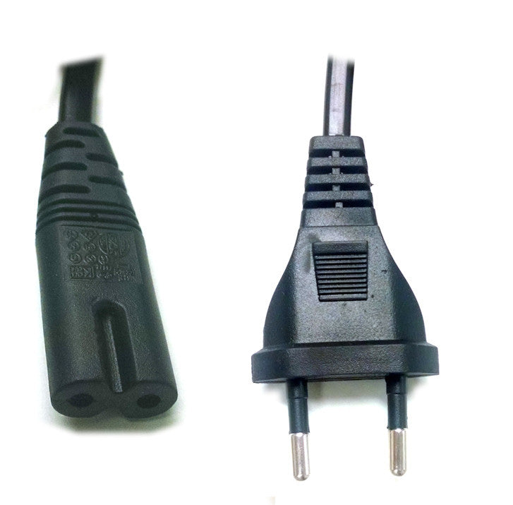 AC power supply adapter cord Cable Connectors Europe /eu 2 pin 2-prong c43 ES 