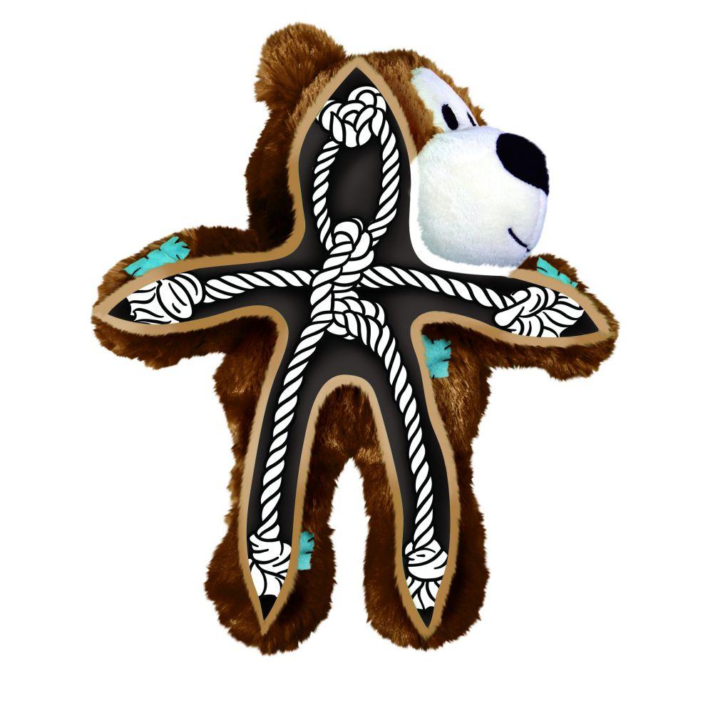 KONG Wild Knots Bear Hearts Dog Toy - - Pet Friendly