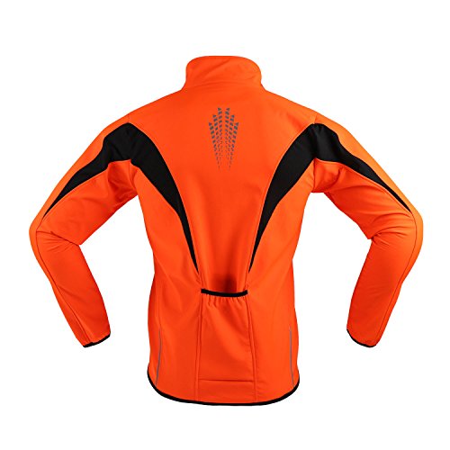 orange winter cycling jacket