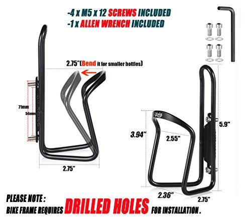 drilling holes for water bottle cage