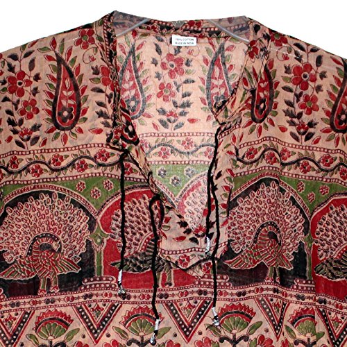 FOI Indian Vintage Cotton Top Women Ehs Blouse Hippie Blusa Dress Ethnic