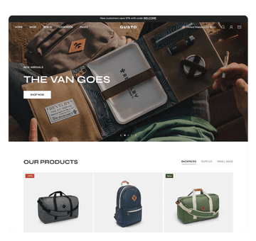 fashion website template for shopify store gusto