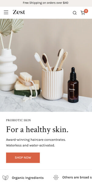 skincare website template for shopify store cosmo