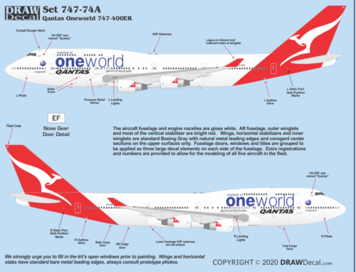 レア新品@カンタス航空B747-400 1/400特別塗装ジェット 100％本物保証