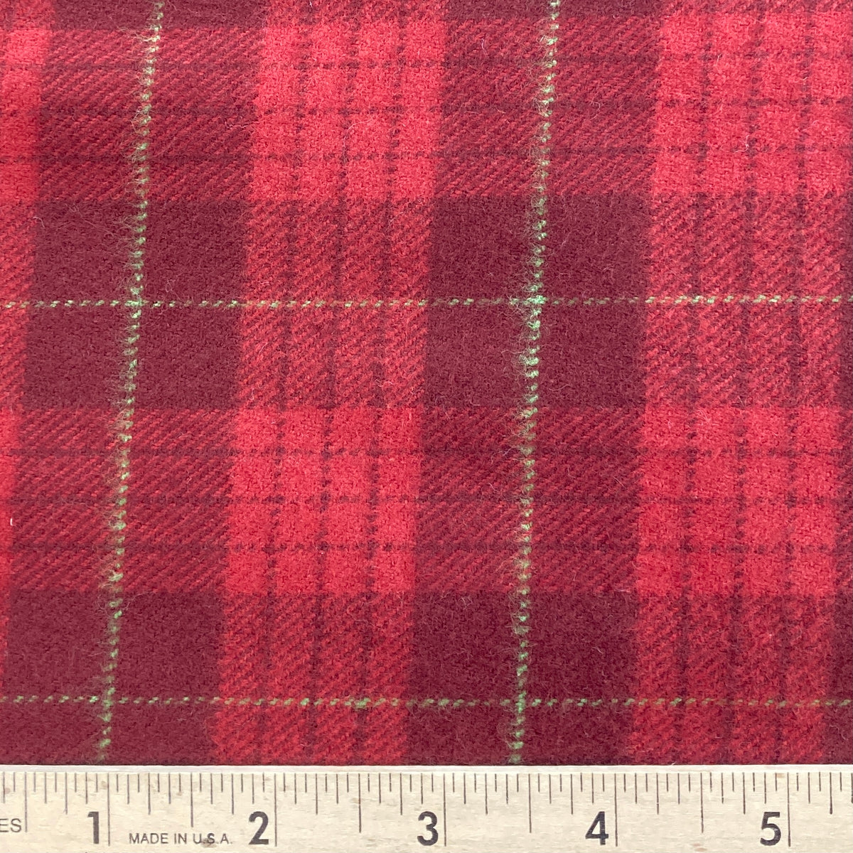 Inv # 63148 Continuous Yardage Red Plaid Primo Plaid Yarn Dyed Flannel from Marcus Fabrics
