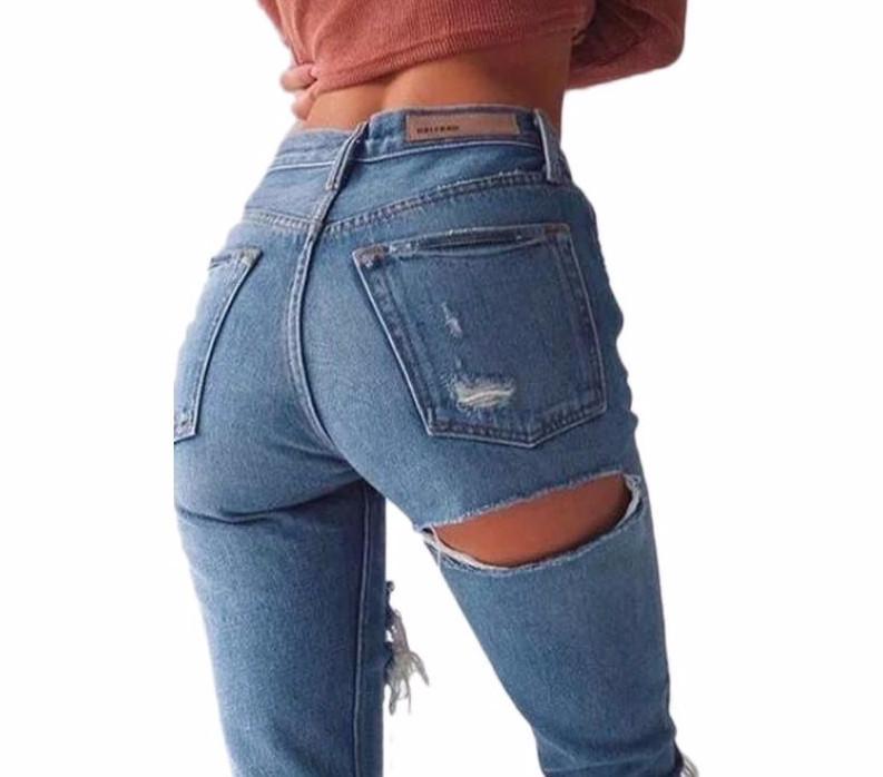 jeans that are ripped in the back