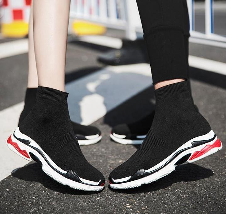 Triple S Sock Sneakers – White Market