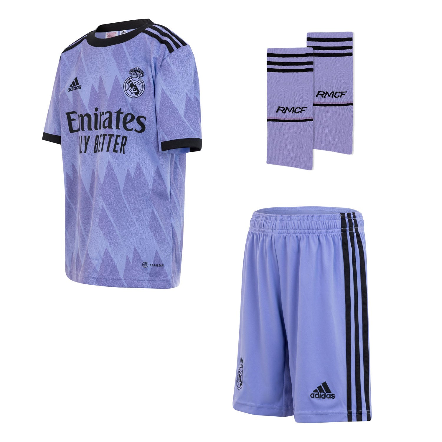 Goedkeuring multifunctioneel Dwars zitten Set Youth Second Kit Purple Real Madrid 22/23 - Real Madrid CF | EU Shop