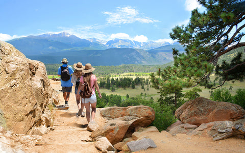 People hiking in Rocky Mountain National Park