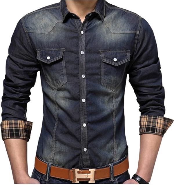 denim stylish solid comfortable shirts