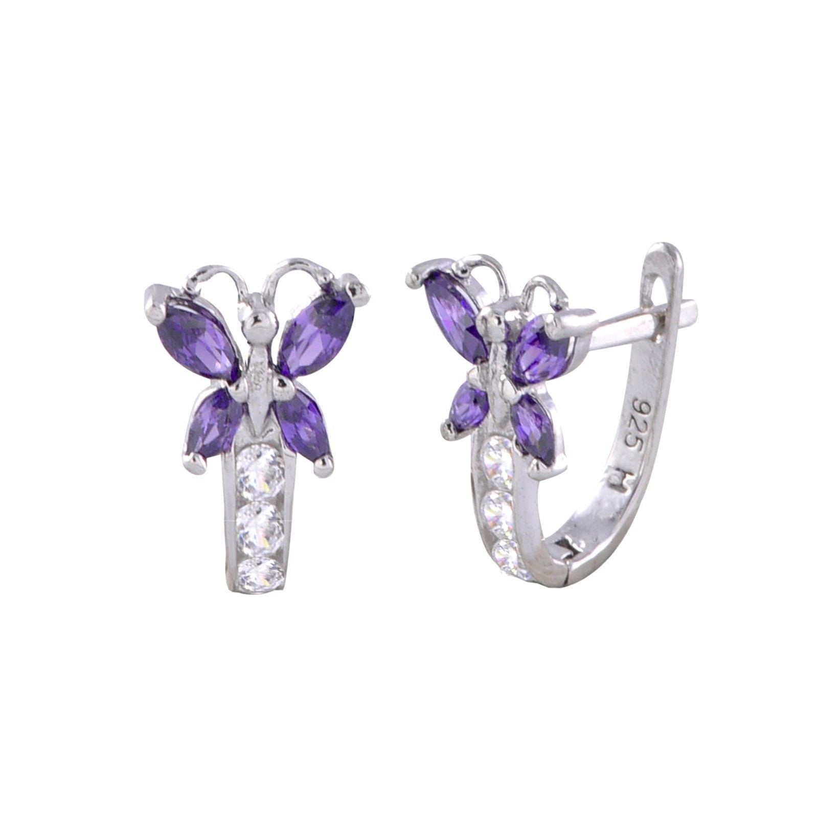 leverback birthstone earrings