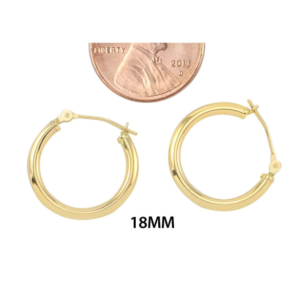 gold post hoop earrings