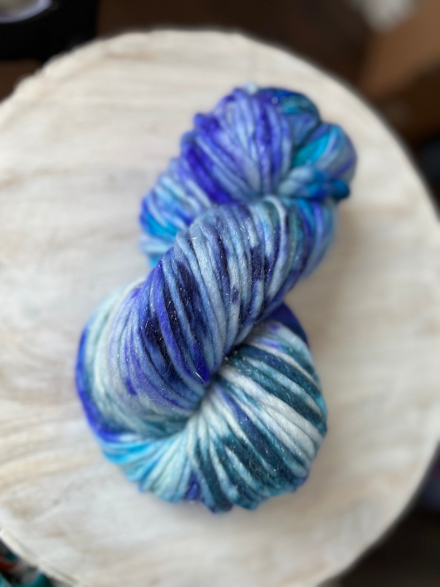 New Blue + Teal - Superwash Merino Stellina - Super Bulky