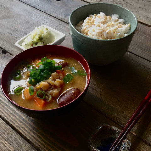 miso soup with rice