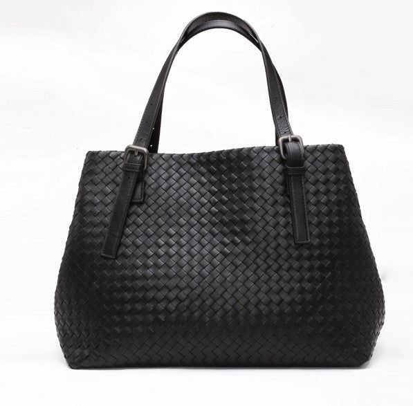 woven leather handbag