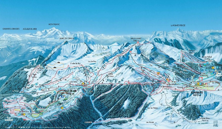 Praz de Lys ski map