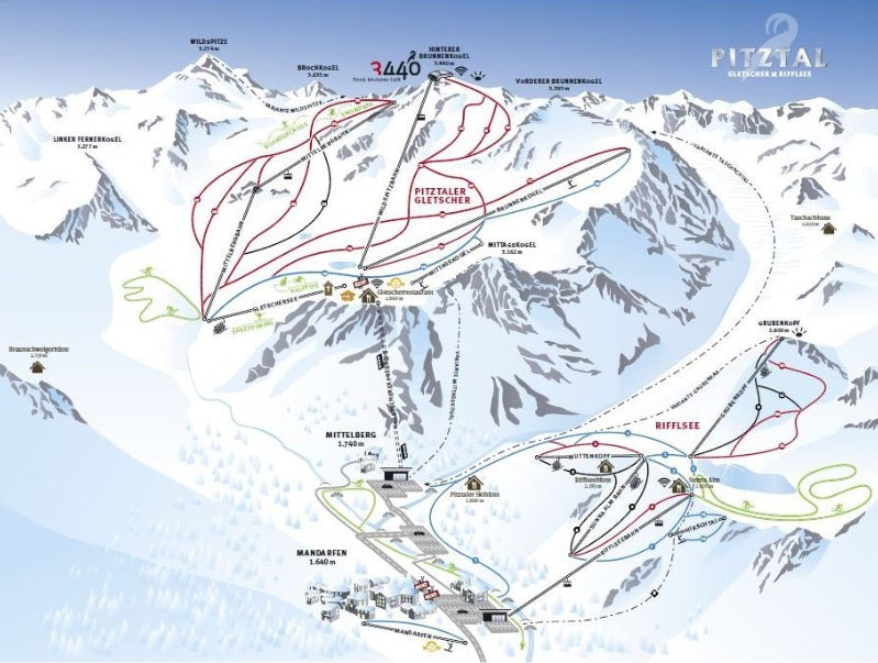 pitztal glacier ski resort trail map