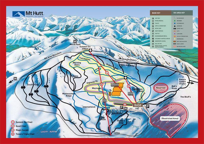 Mt Hutt Ski Trail Map