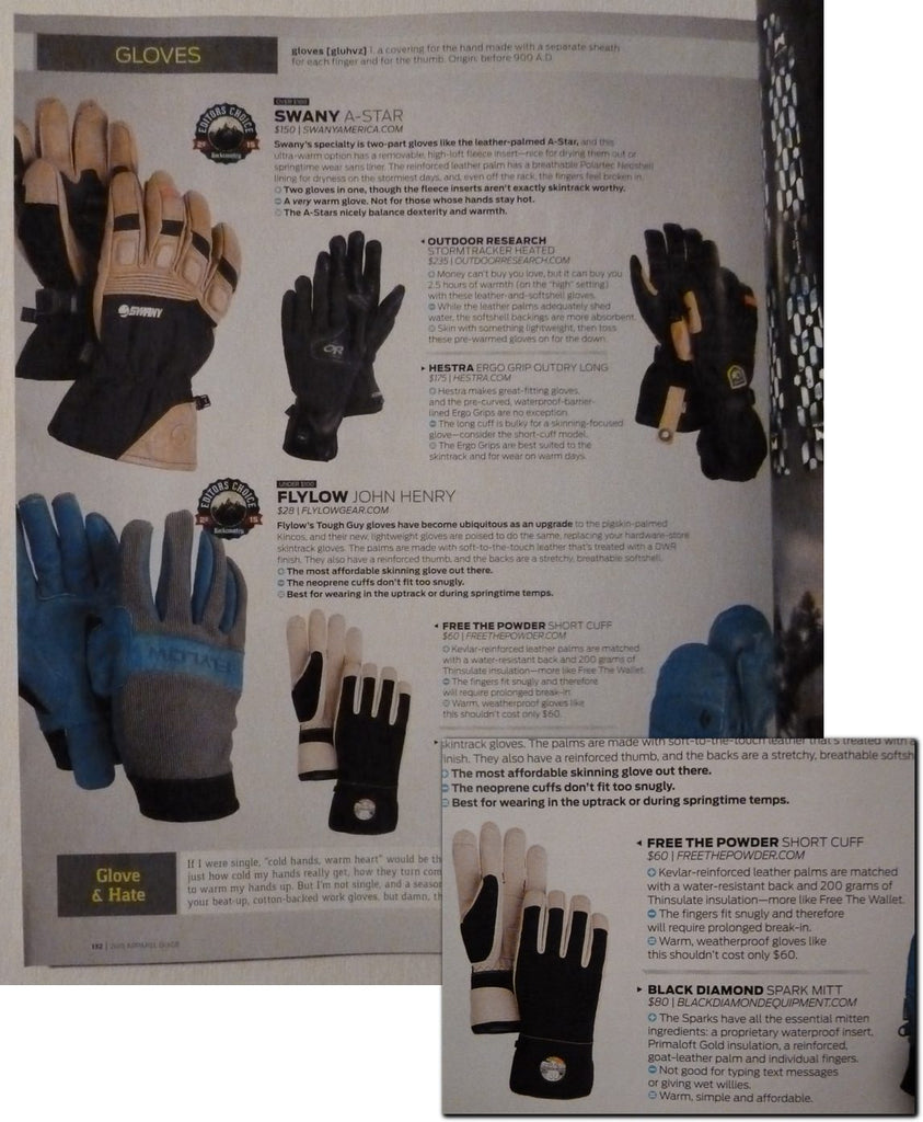 Free the Powder Gloves in Backcountry Magazine Photo