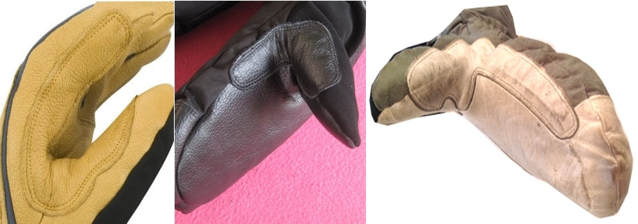 reinforced leather palm ski glove