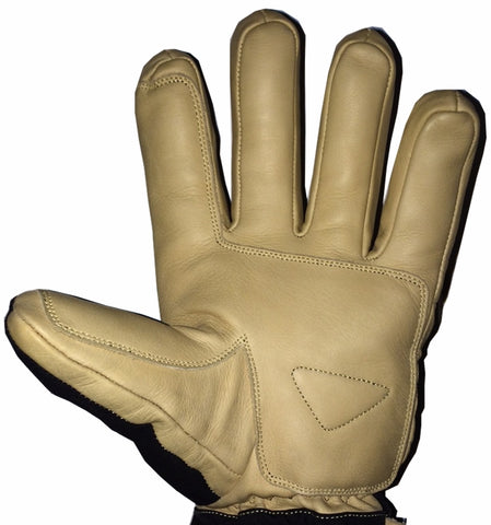 leather palm snowmobiling gloves