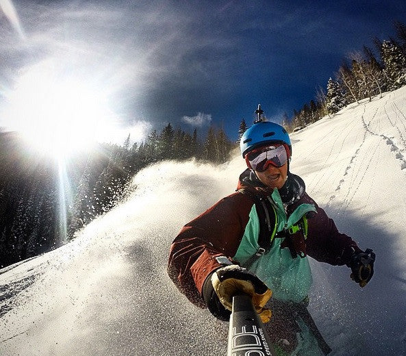 GoPro skiing powder