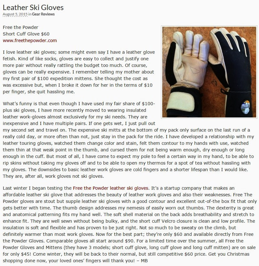 ski glove review off-piste magazine